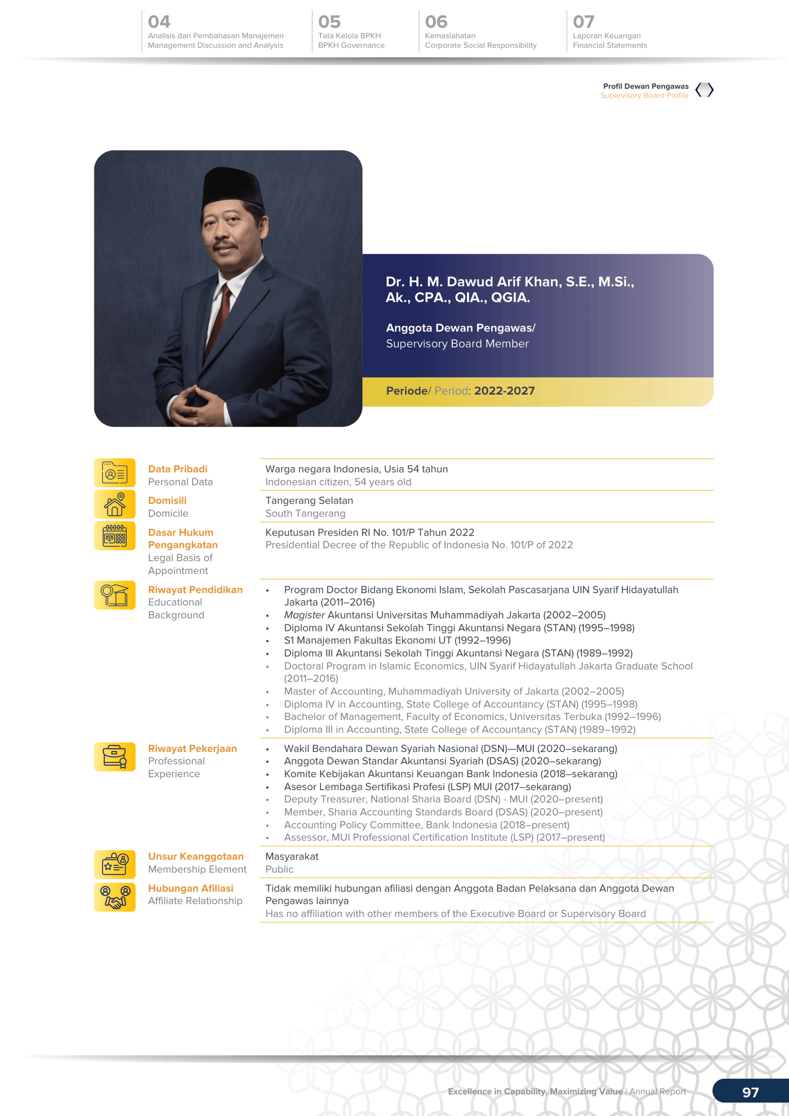 Biodata M. Dawud Arif Khan - Halaman 1