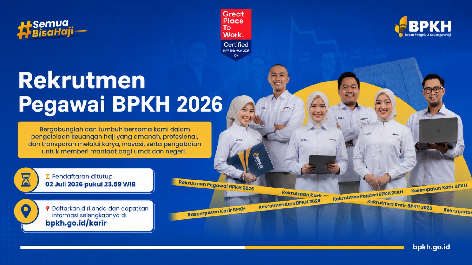 BPKH Resmi Buka Rekrutmen Terbuka, Sediakan Sembilan Posisi Strategis