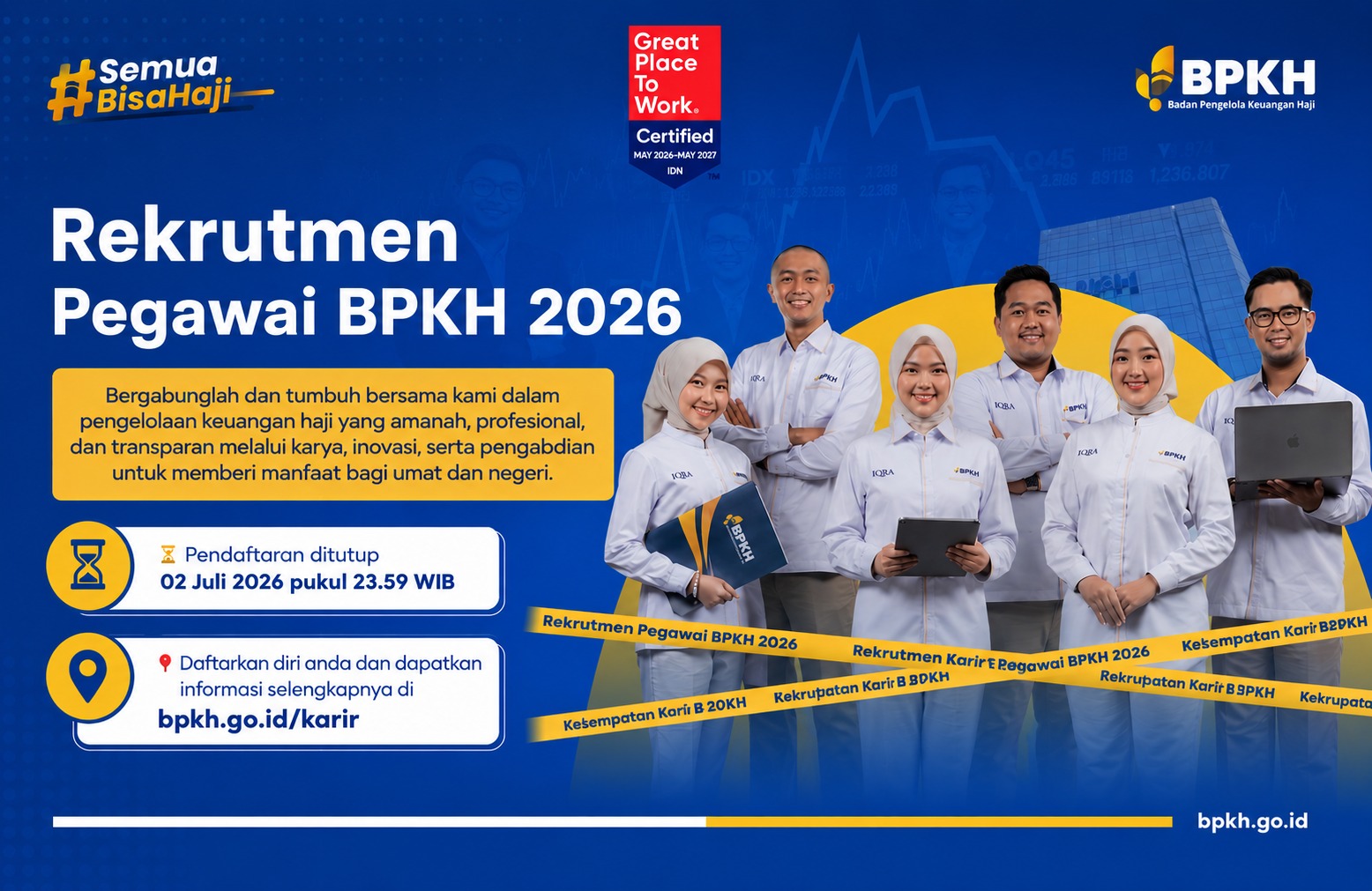 BPKH Resmi Buka Rekrutmen Terbuka, Sediakan Sembilan Posisi Strategis