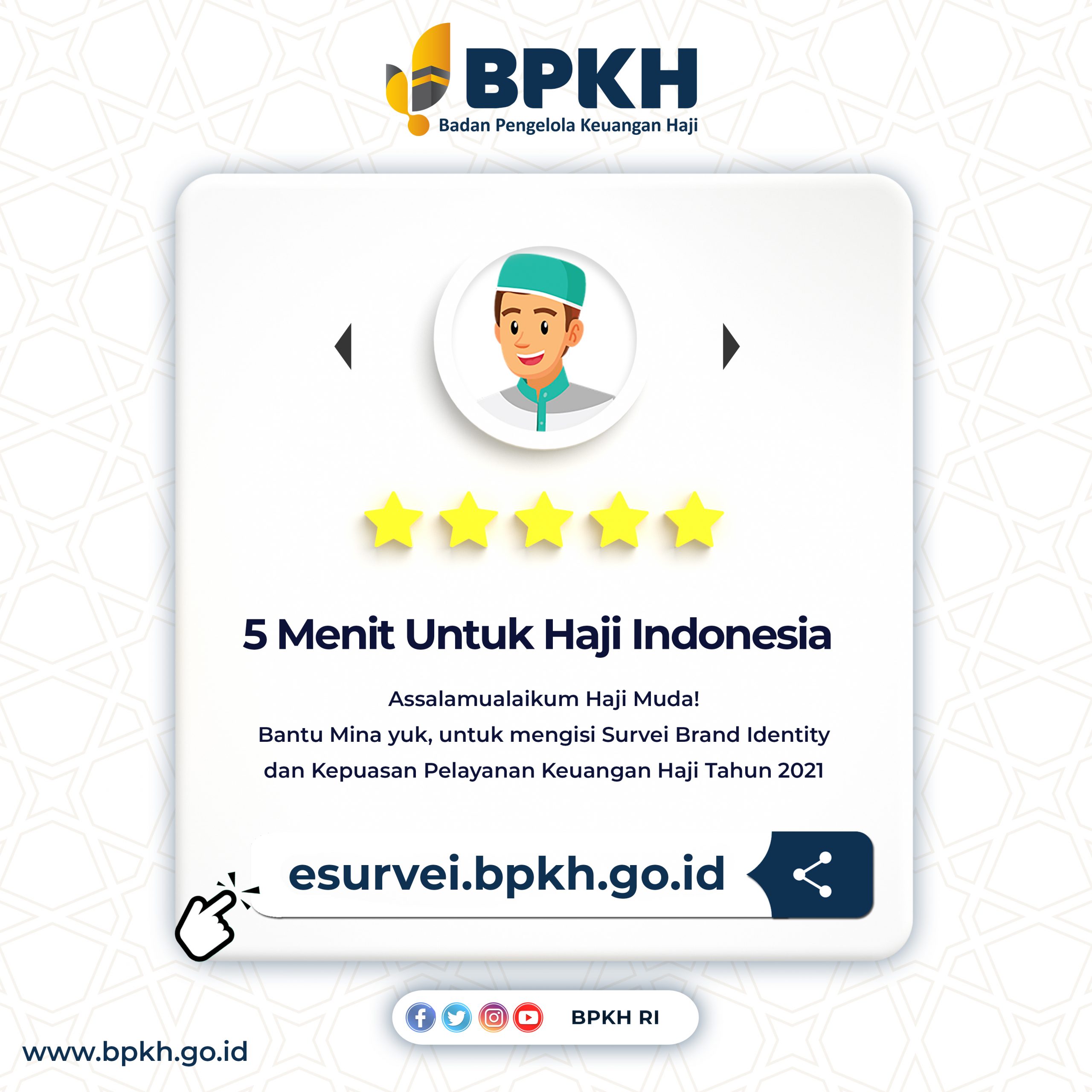 5 Menit Untuk Haji Indonesia, Yuk Bantu Mina Isi Survei BPKH