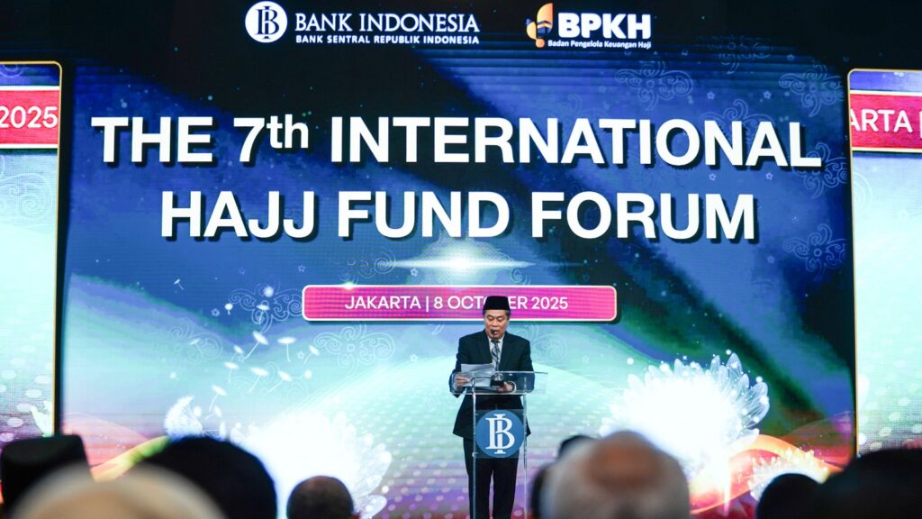 Firmansyah N. Nazaroedin, selaku Dewan Pengawas BPKH sedang berbicara pada The 7th International Hajj Fund Forum