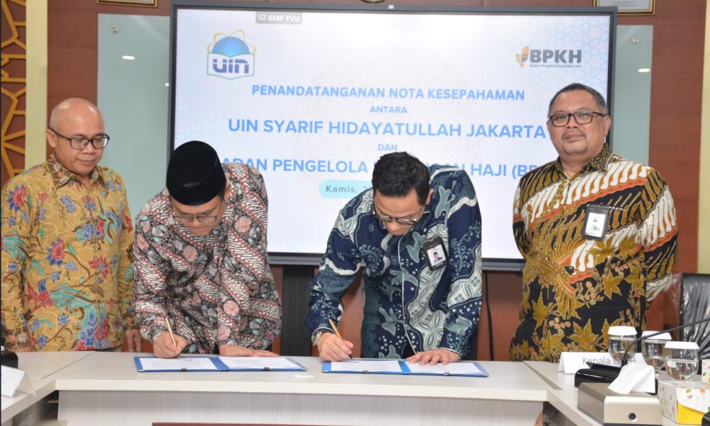 BPKH dan UIN Jakarta Teken MoU Kerja Sama Pendidikan dan Riset Keuangan Haji